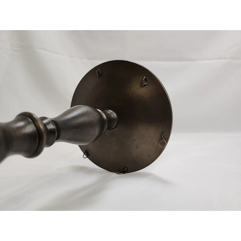 VTG Candle Holder Drip Protector ~ 6.5'~ Made in India ~Gothic Flower Style Base